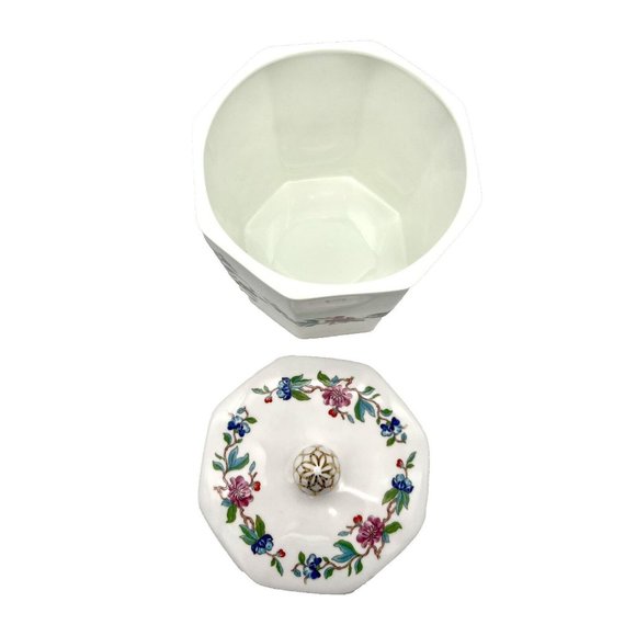 Vintage Aynsley Pembroke Biscuit Jar  Barrel Canister Candy Discontinued Octagon - Picture 5 of 8